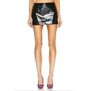 Acne Studios Bodycon Mini Skirt Black Faux Leather